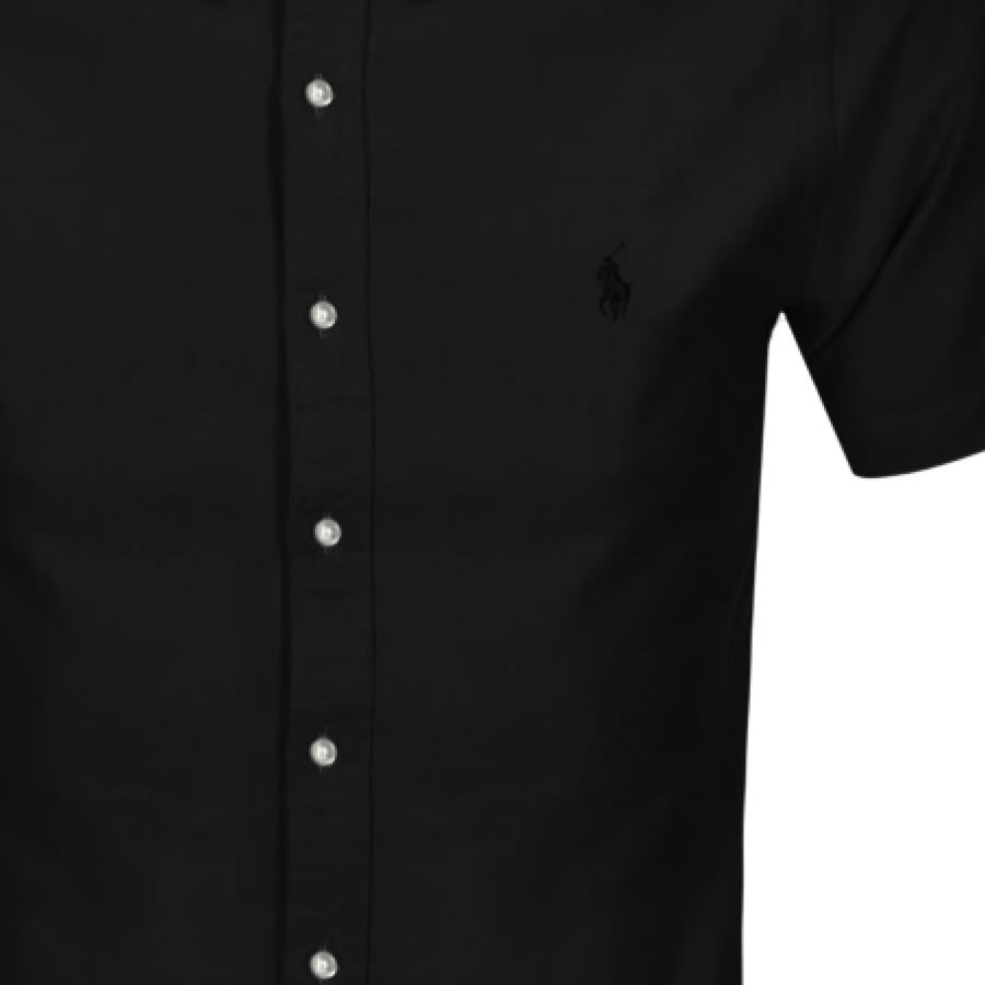 Alternative Image for ProductRalph Lauren Slim Fit Short Sleeve Shirt Black3